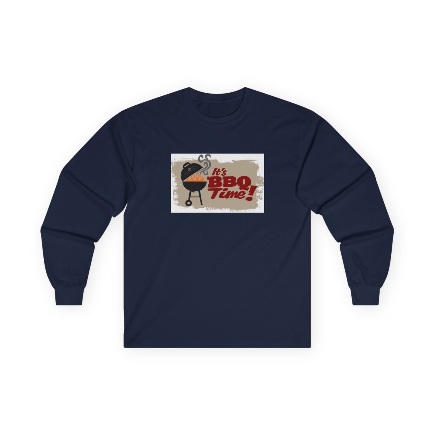 BBQ Time Long Sleeve Tee — Grilling Graphic Shirt