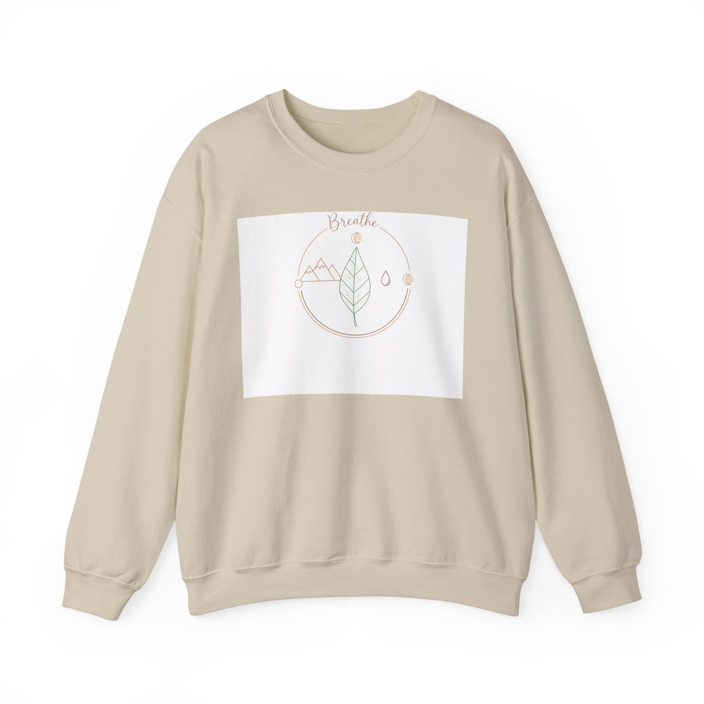 Breathe Leaf Circle Sweatshirt | nature vibes, forest minimal