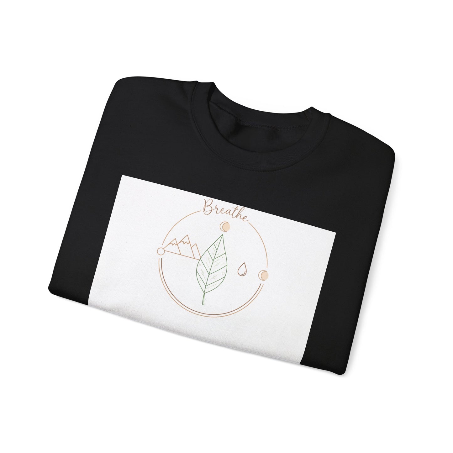 Breathe Leaf Circle Sweatshirt | nature vibes, forest minimal