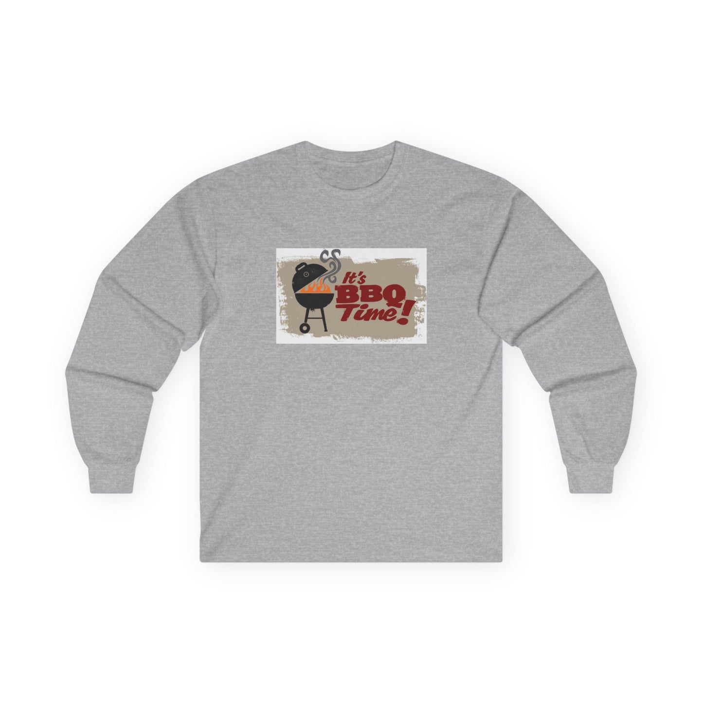 BBQ Time Long Sleeve Tee — Grilling Graphic Shirt