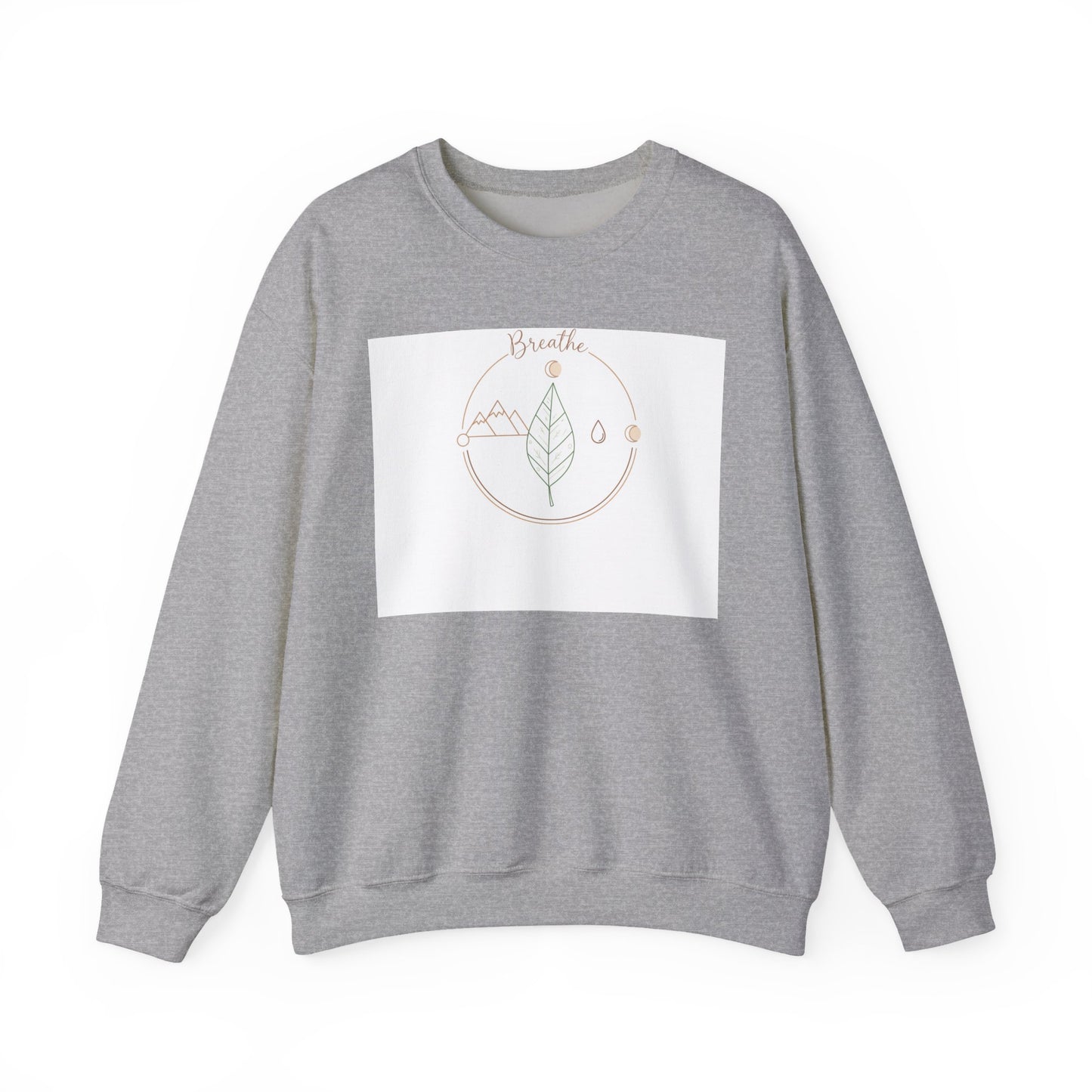 Breathe Leaf Circle Sweatshirt | nature vibes, forest minimal