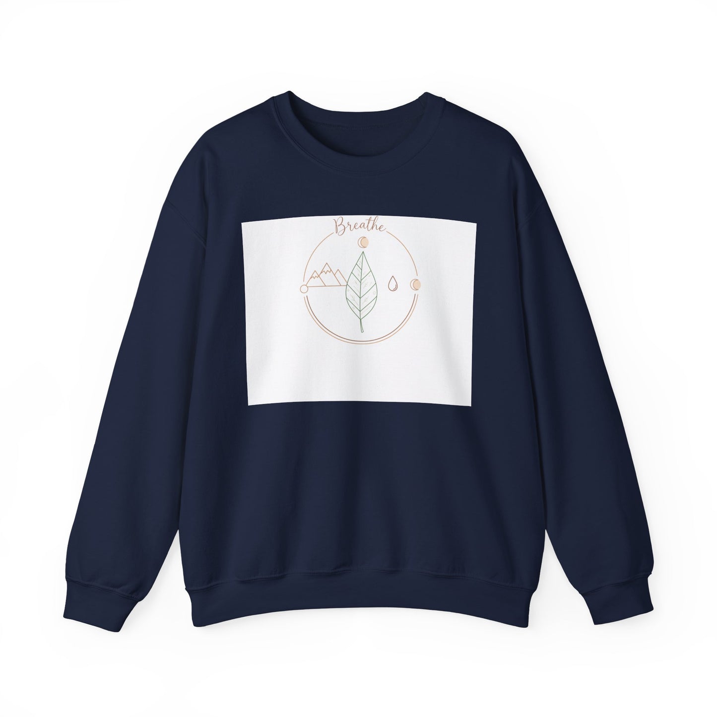 Breathe Leaf Circle Sweatshirt | nature vibes, forest minimal