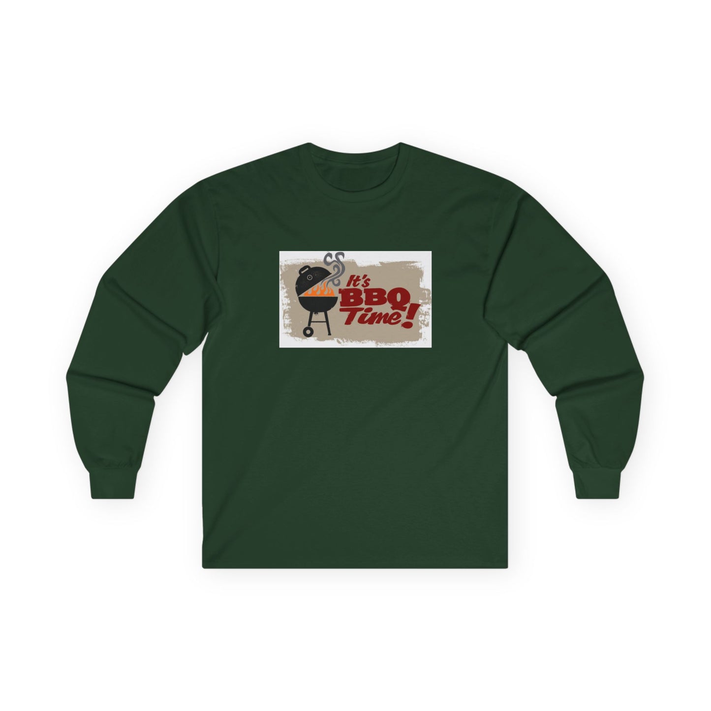 BBQ Time Long Sleeve Tee — Grilling Graphic Shirt
