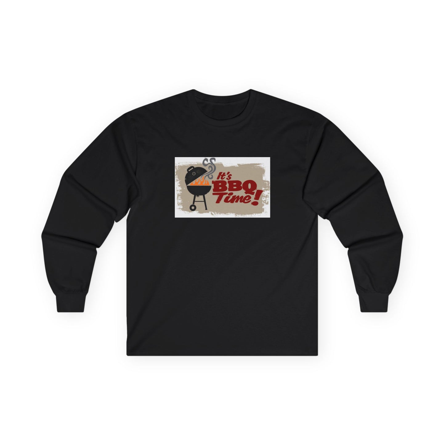 BBQ Time Long Sleeve Tee — Grilling Graphic Shirt