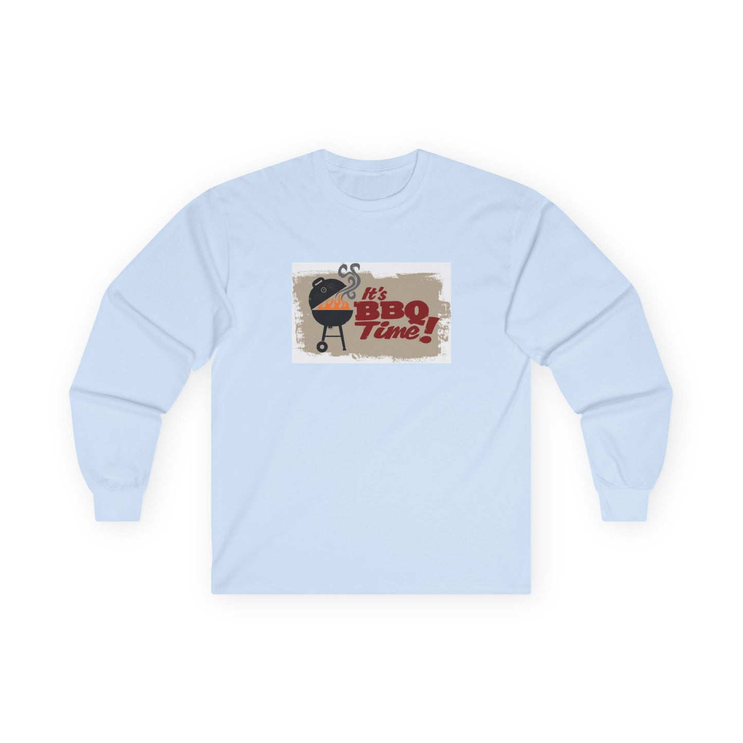 BBQ Time Long Sleeve Tee — Grilling Graphic Shirt