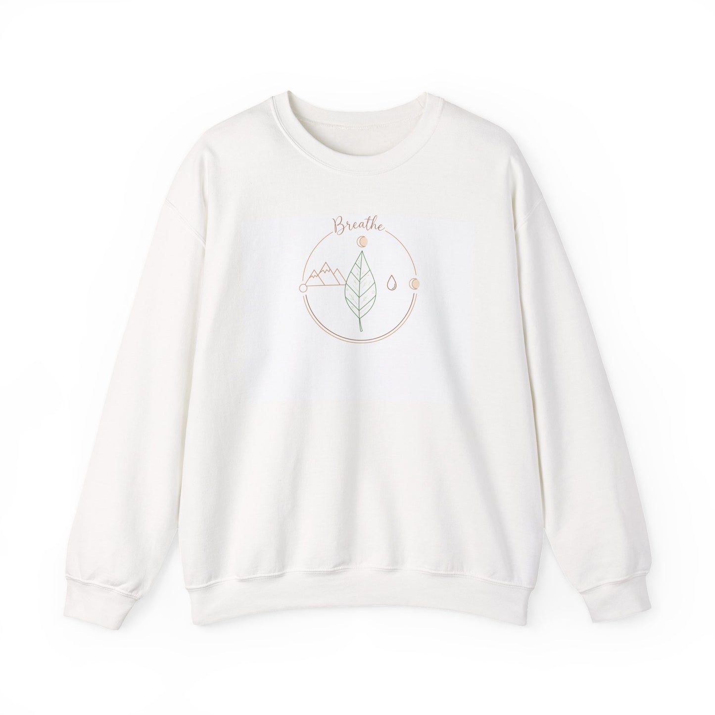 Breathe Leaf Circle Sweatshirt | nature vibes, forest minimal
