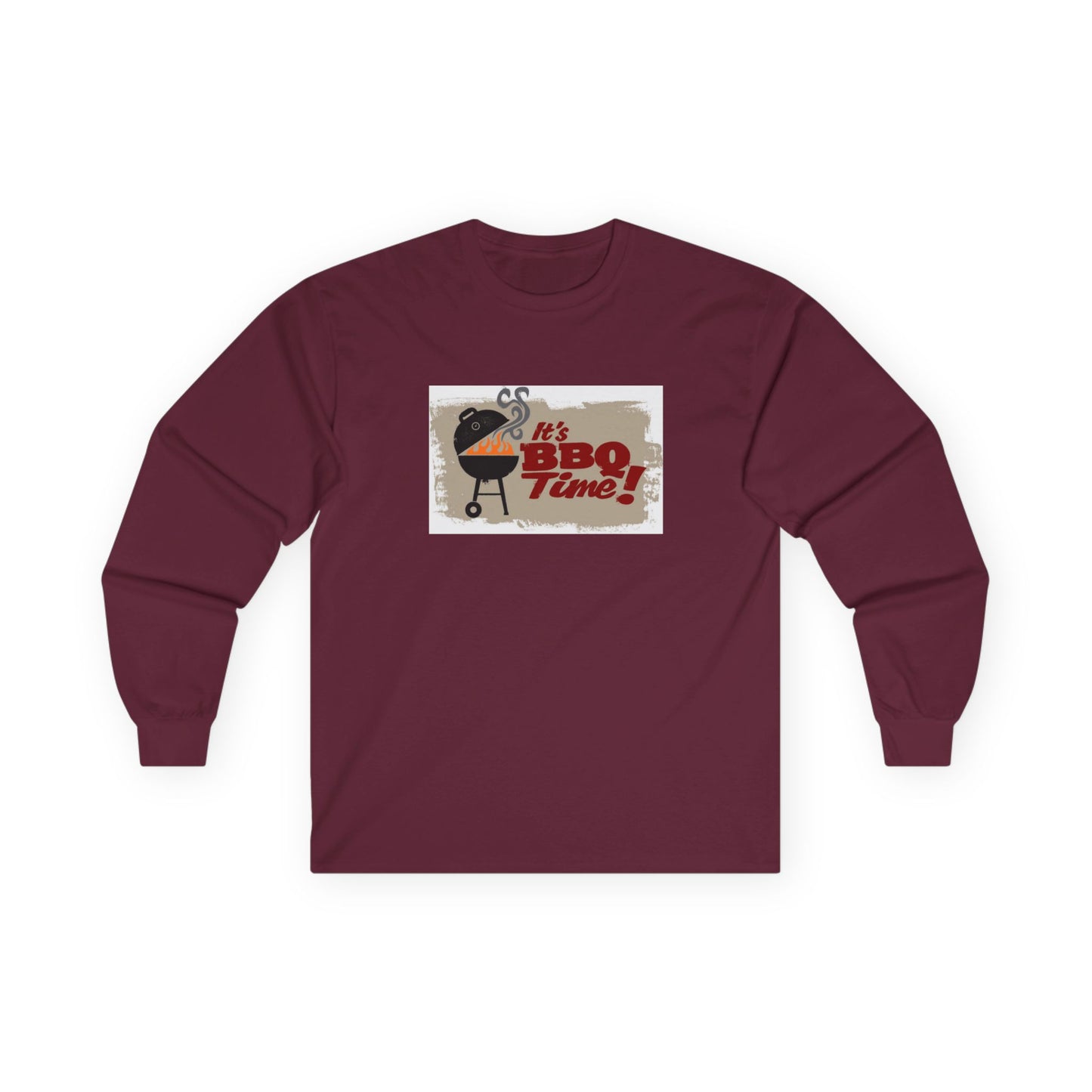 BBQ Time Long Sleeve Tee — Grilling Graphic Shirt
